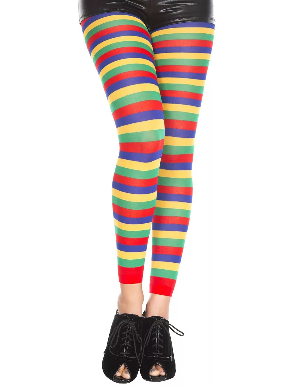 Legging fantaisie coloré bandes horizontales