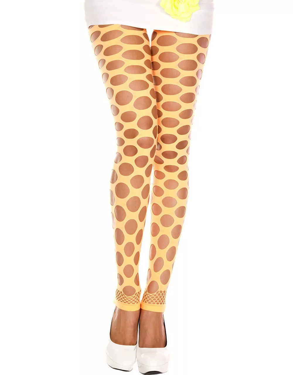 Legging fluo orange à trous