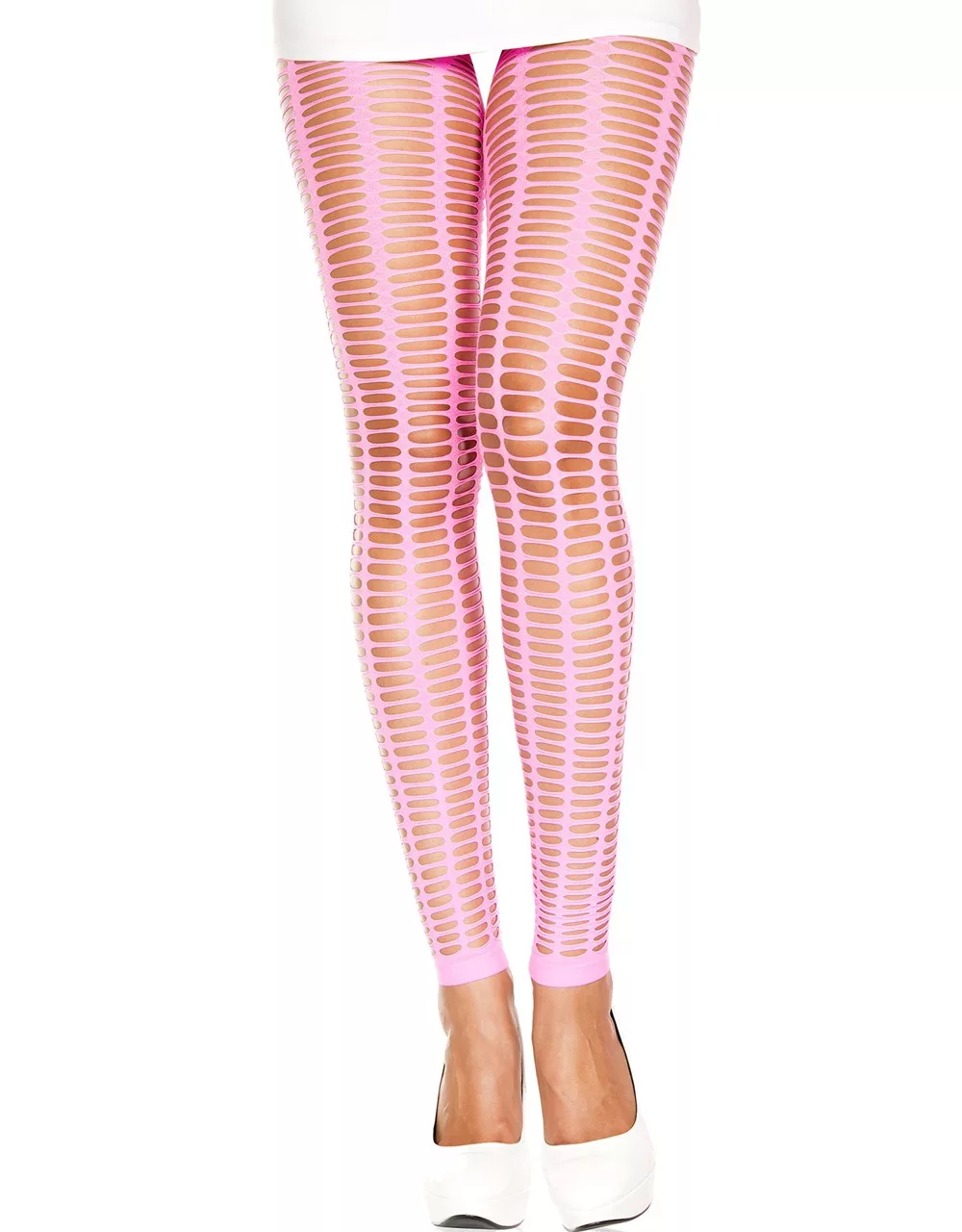 Leggings rose fluo moulant ajouré petits trous