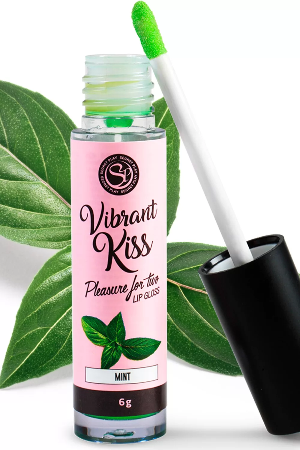 Gloss sexe oral vibrant à la menthe 100% comestible