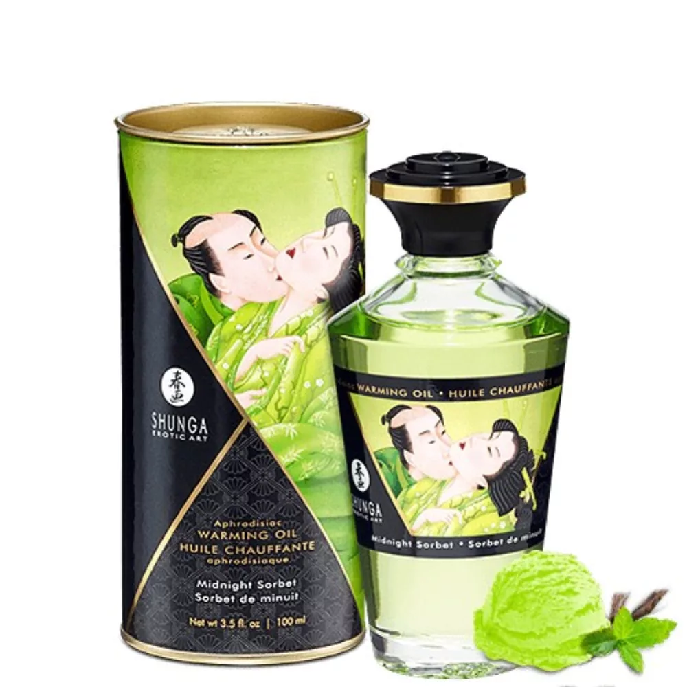 Huile chauffante sorbet de minuit melon comestible 100ml