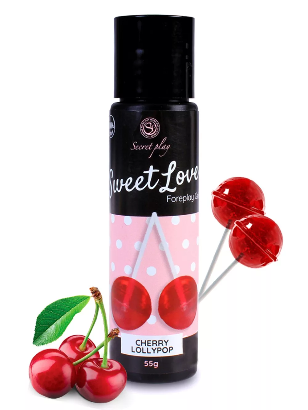 2 en 1 Gel de massage et lubrifiant cerise 100% comestible