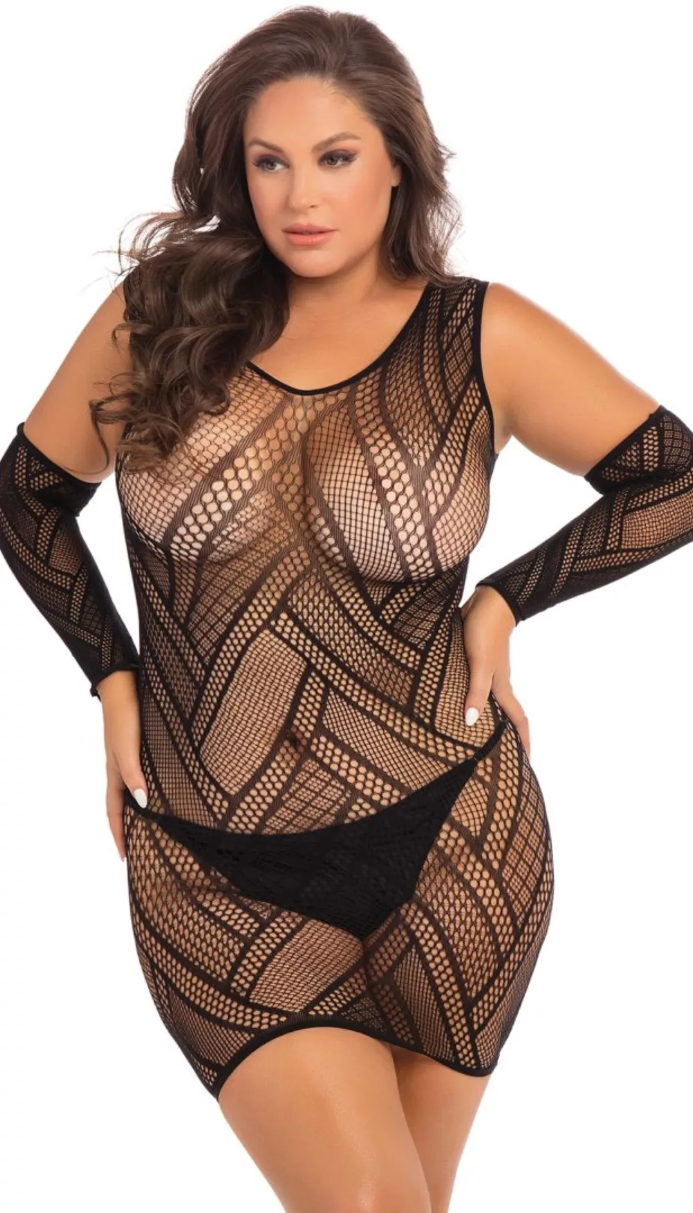 Robe avec mitaines grande taille