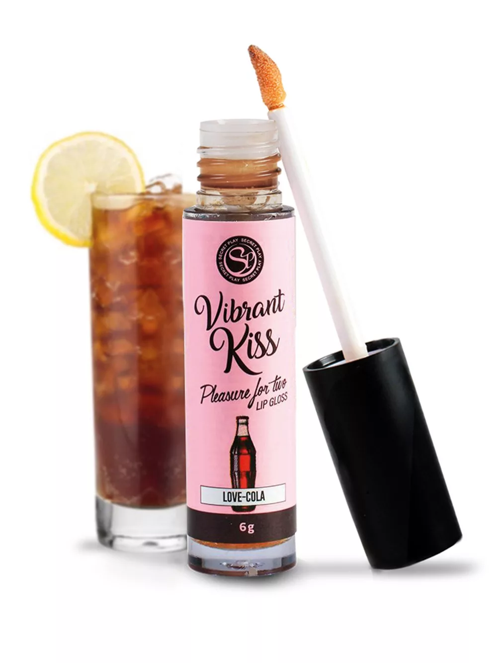 Gloss sexe oral vibrant au cola 100% comestible