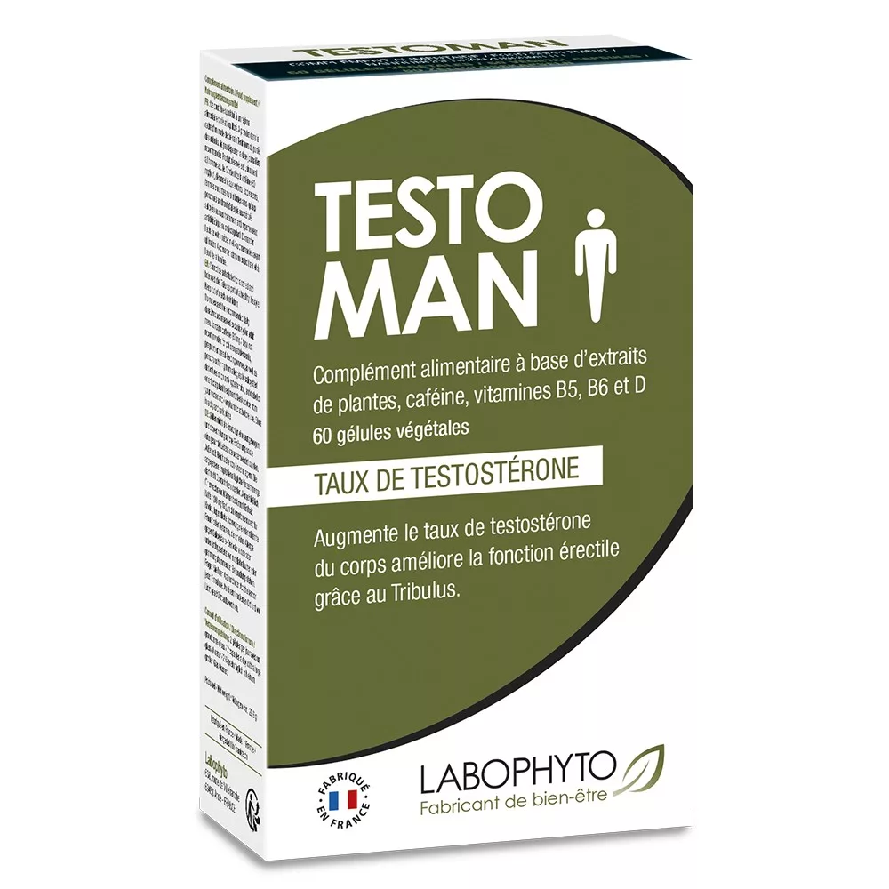 Testoman augmentation taux testostérone 60 gélules