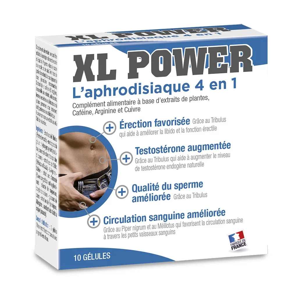 XL Power aphrodisiaque 4 en 1, 10 gélules