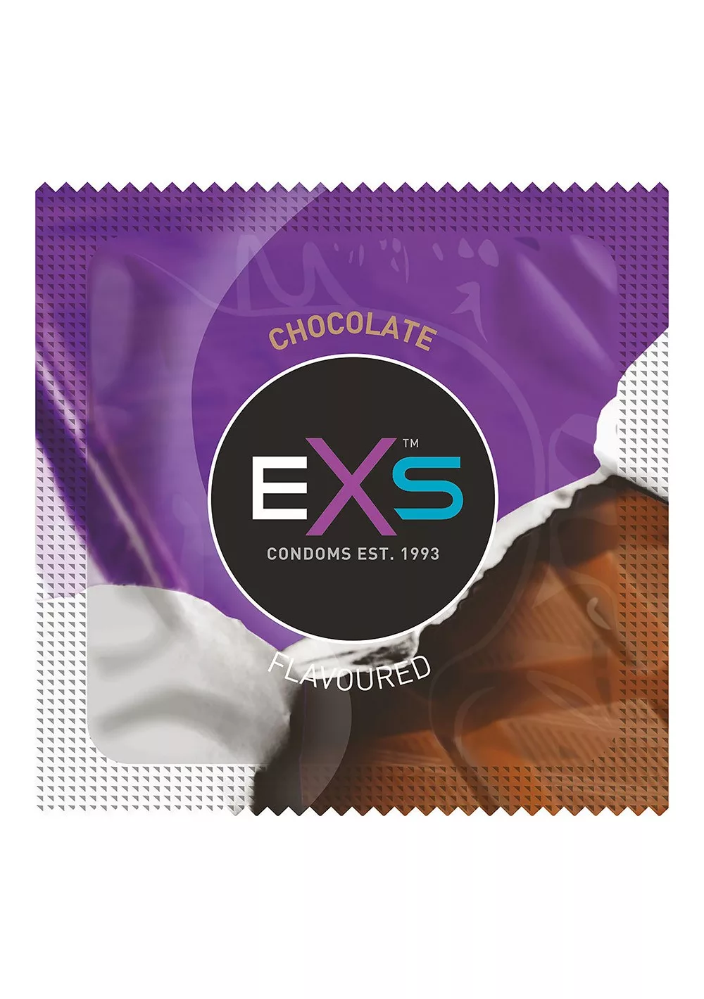 Préservatifs x2 lubrifiés en latex goût chocolat 54mm