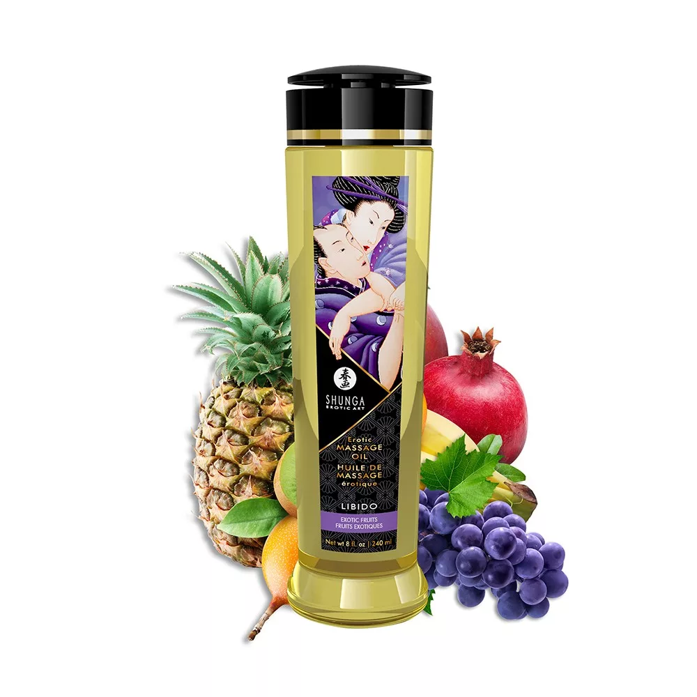 Huile de massage aphrodisiaque Fruits Exotiques 240ml