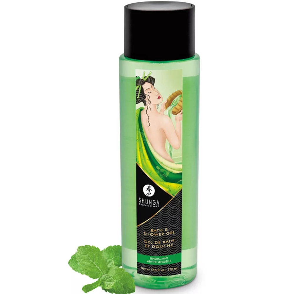 Gel de bain et douche menthe sensuelle Shunga 370 ml