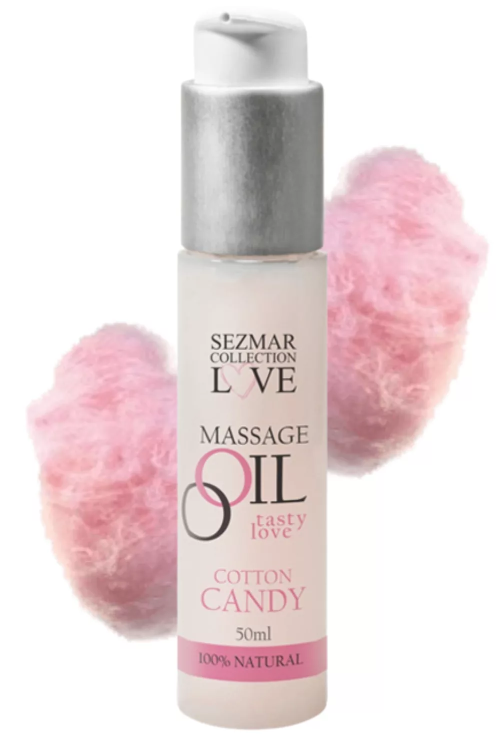 Huile de massage comestible Barbe à papa 50ml