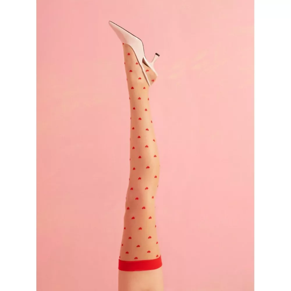 Love booster Bas 15 DEN - Rouge et poudre