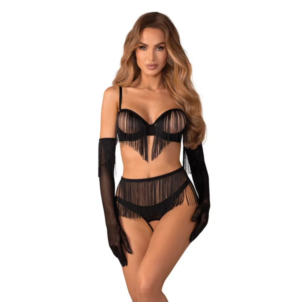 Rossay ensemble ouvert 4 pièces - Noir
