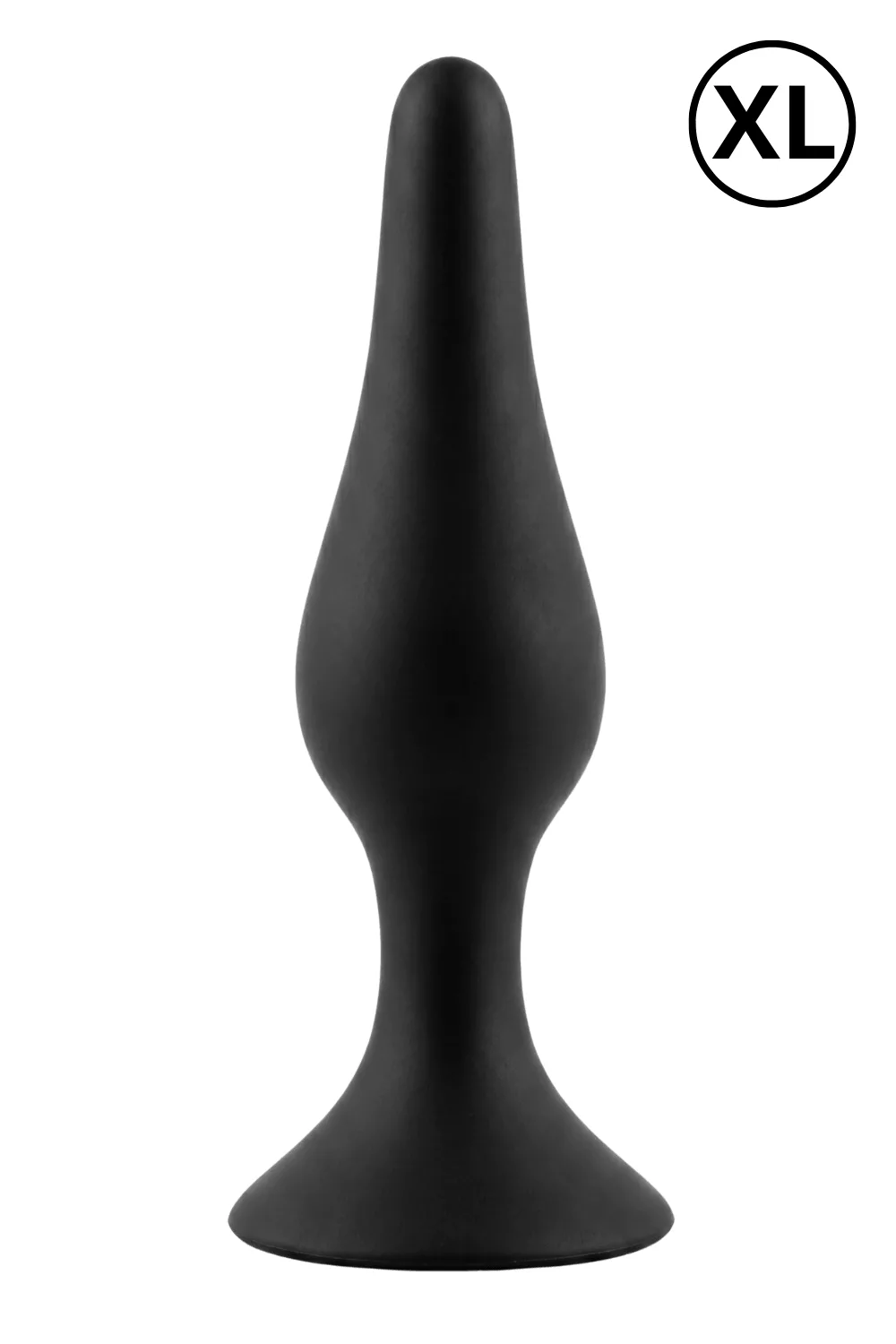 Plug Anal Noir en Silicone XL avec Ventouse Taille XL 15 cm Pocket Pleasure + 1 dosette de lubrifiant