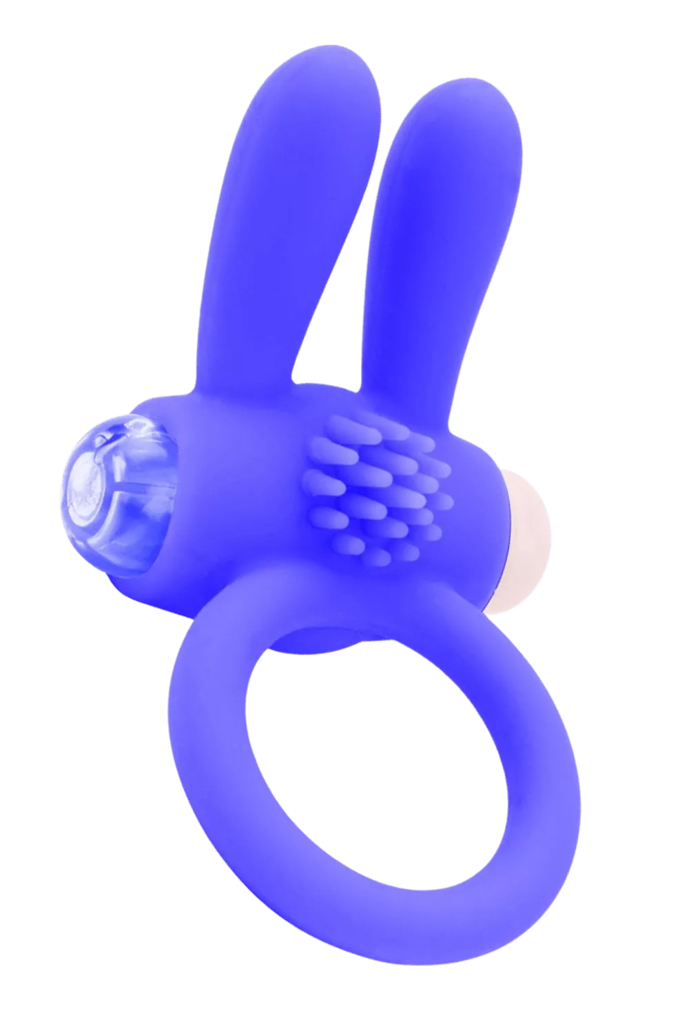 Anneau Vibrant Rabbit Bleu Silicone + 1 dosette de lubrifiant — Pocket Pleasure