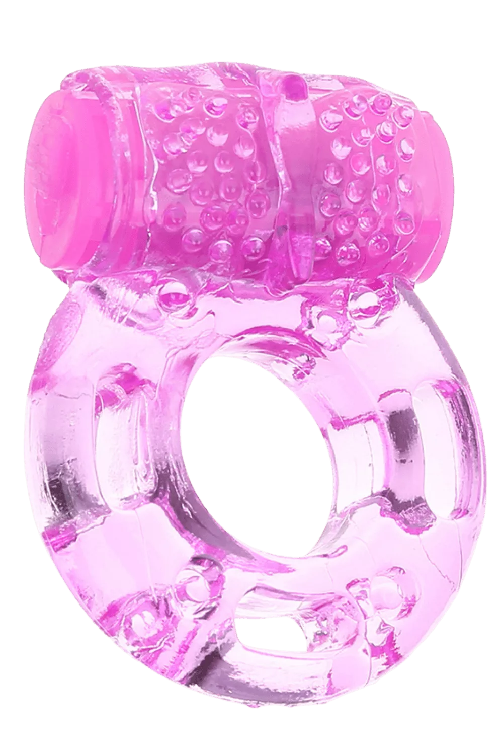 Anneau Pénien Vibrant Jelly Rose + 1 dosette de lubrifiant — Pocket Pleasure